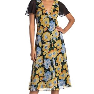 Club Monaco Coan Floral Midi Dress